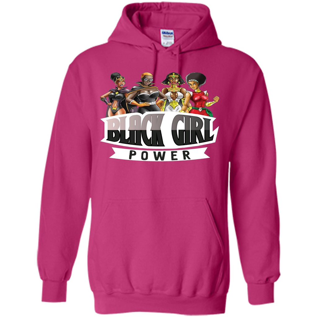 Super Hero Black Girl Power T-Shirt Heliconia