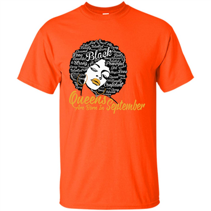 Queen Are Born In September T-shirt Orange