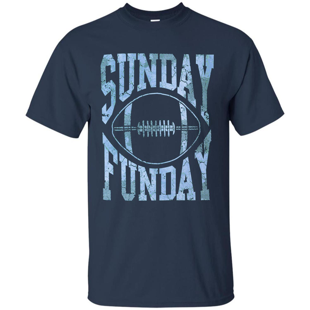 Football T-shirt Sunday Funday Football SeasonT-Shirt Navy