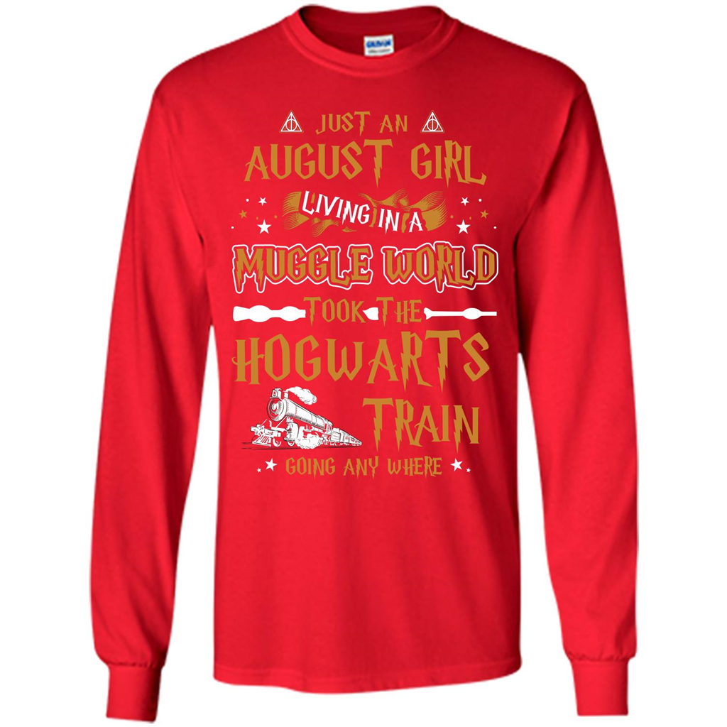 Harry Potter T-shirt Just An August Girl Living In A Muggle World