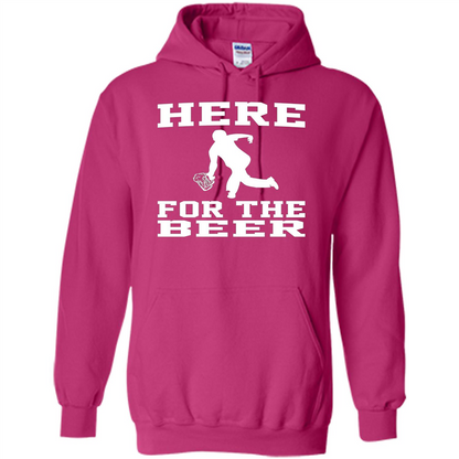 Funny Bowling Drinking Shirt Here For The Beer T-shirt Heliconia
