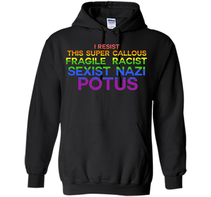 I Resist This Super Callous Fragile Racist Sexist Nazi Potu T-shirt Black