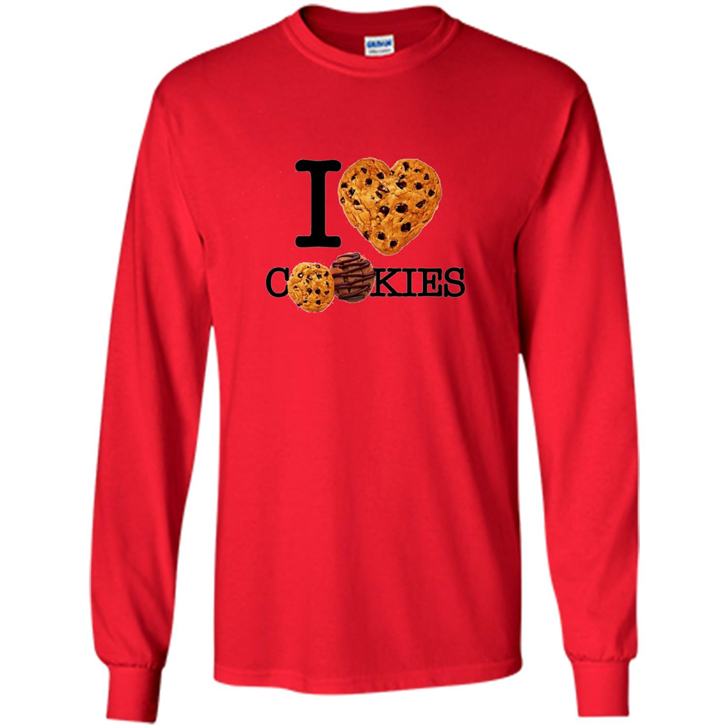 I Love (Heart) Cookies T-shirt Red