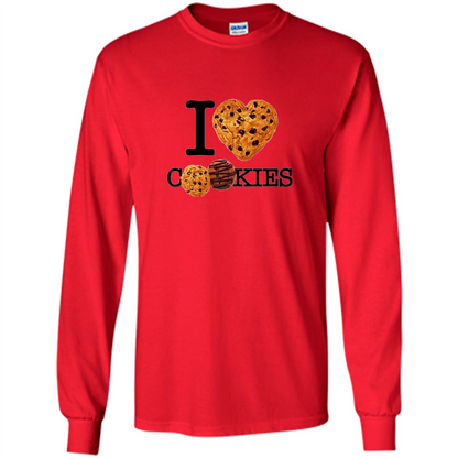 I Love (Heart) Cookies T-shirt Red