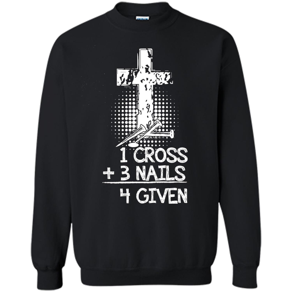 Christian T-shirt 1 Cross 3 Nails 4 Given T-shirt Black