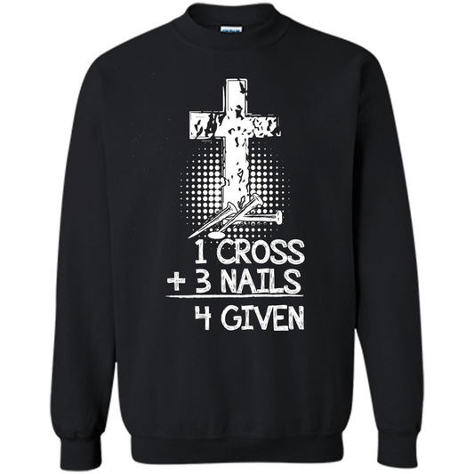Christian T-shirt 1 Cross 3 Nails 4 Given T-shirt Black