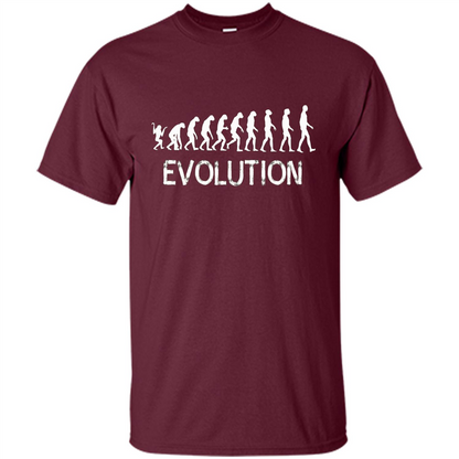 Evolution Biology Monkey To Human T-Shirt Maroon