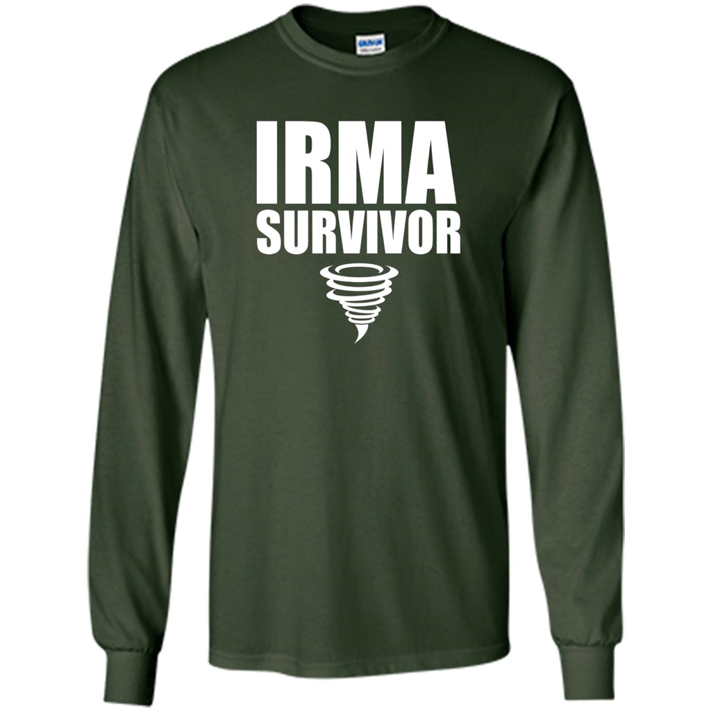 Hurricane Irma Survivor T-shirt Forest Green