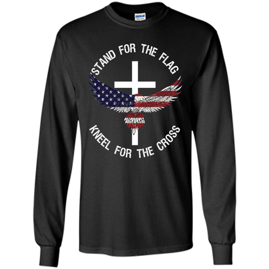 Stand For The Flag Kneel For The Cross T-shirt Black