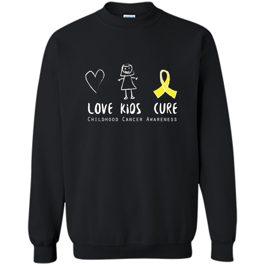Love Kids Cure Childhood Cancer Awareness T-shirt Black