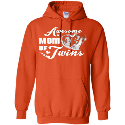 Mommy T-shirt Awesome Mom Of Twins Orange