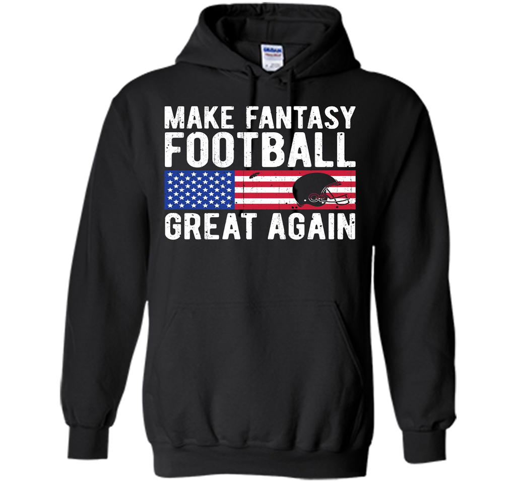 Football T-shirt Make Fantasy Football Great Again Black