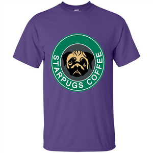 Starpugs Coffee T-shirt Pug Dog Lover T-shirt