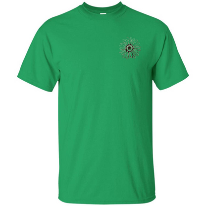 Daisy Flower Sketch Art T-shirt Irish Green