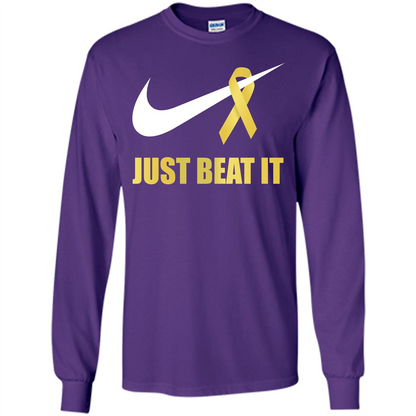 Cancer Awareness T-shirt Just Beat It T-shirt Purple