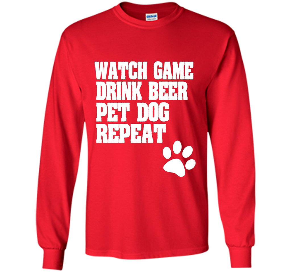Sports Fan, Beer Drinker, Dog Lover Shirt for men and women shirt Red