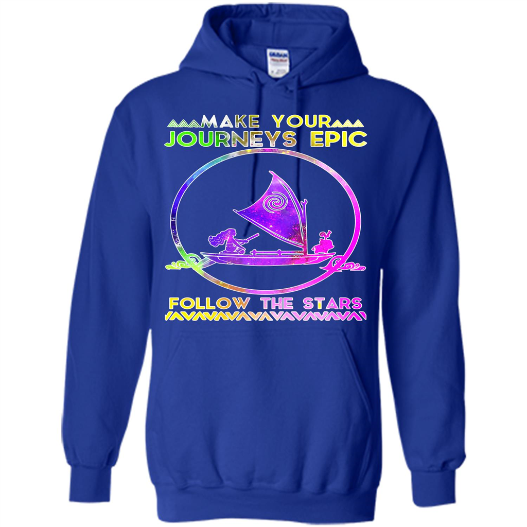 Movie T-shirt Make Your Journeys Epic Follow The Stars Royal