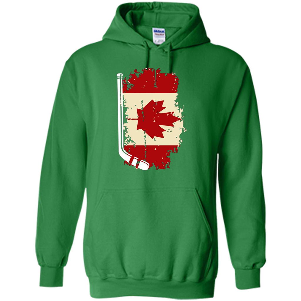 Canada Hockey Funny T-Shirt Canada Hockey Flag T-shirt