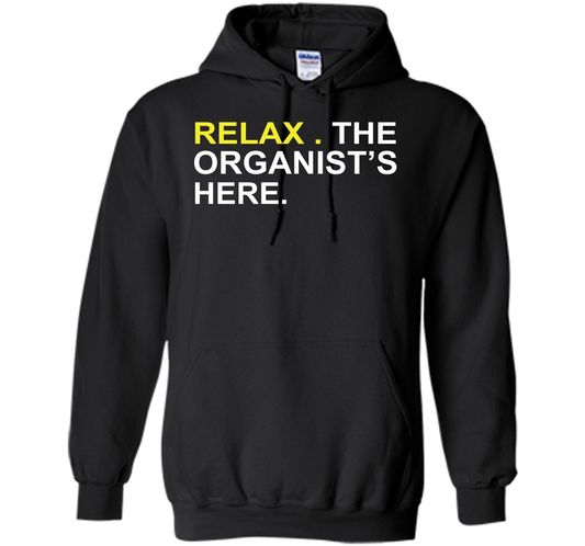 Relax The Organist's Here T-shirt Black
