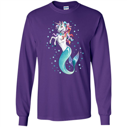 Unicorn Mermaid Mermicorn Cute T-Shirt Purple