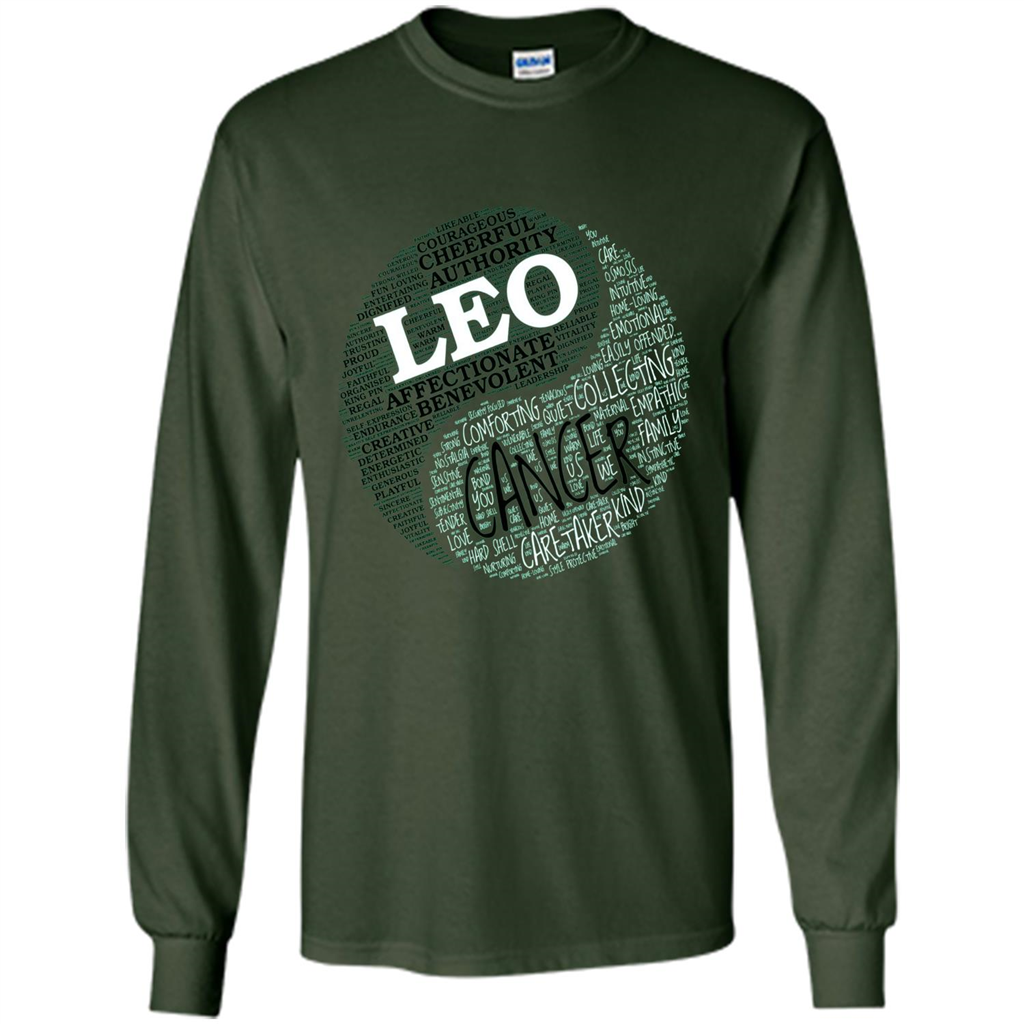 Zodiac Facts T-shirt Women Leo and Cancer T-shirt Forest Green