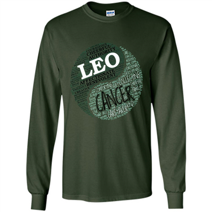 Zodiac Facts T-shirt Women Leo and Cancer T-shirt Forest Green