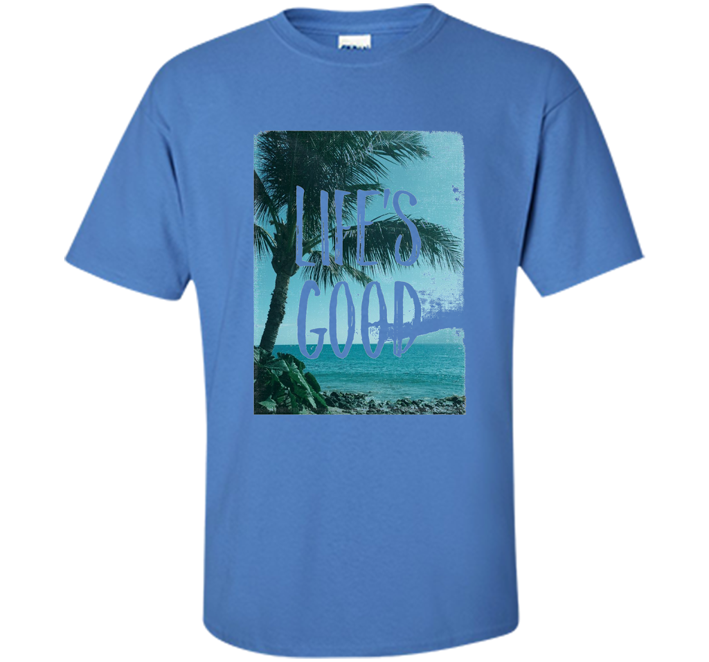 Life's Good Palm Tree T-Shirt cool shirt Iris