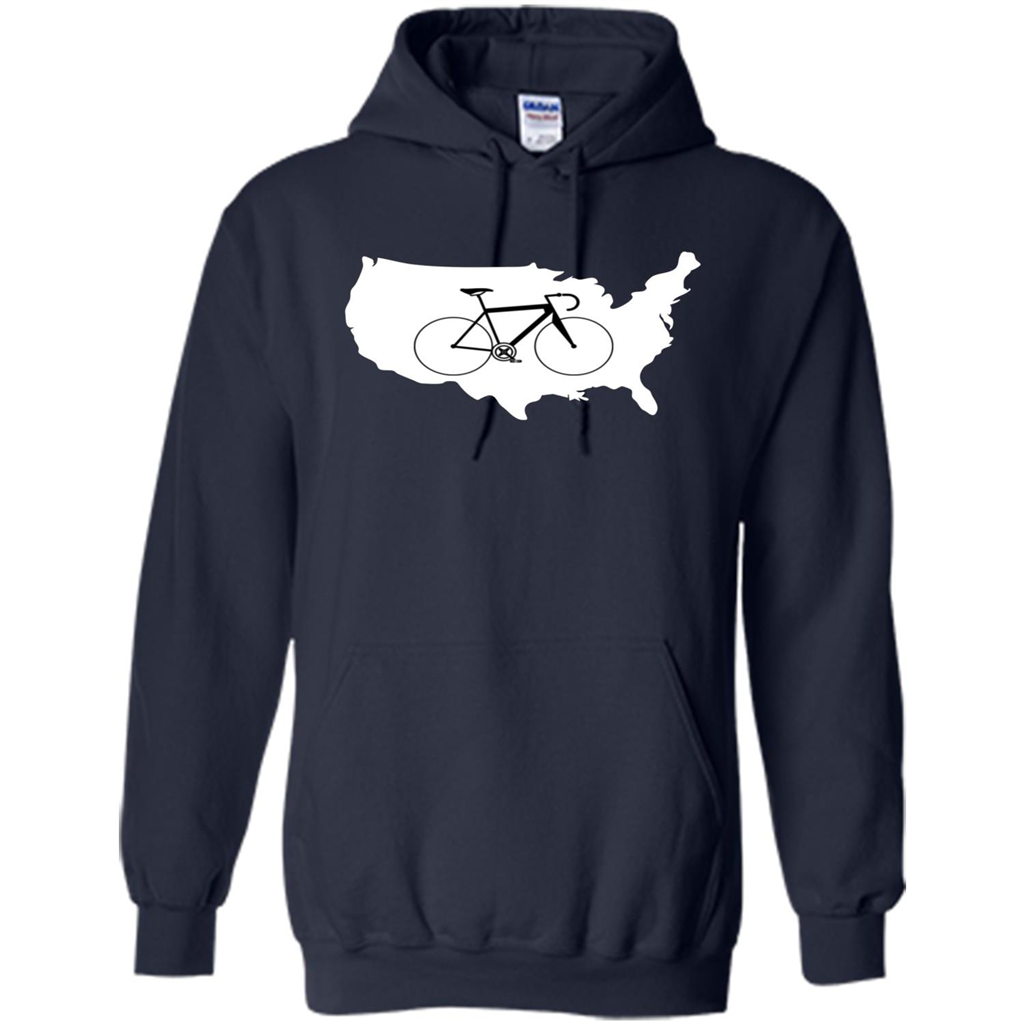 Bicycle America T-shirt USA States Road Bike Navy