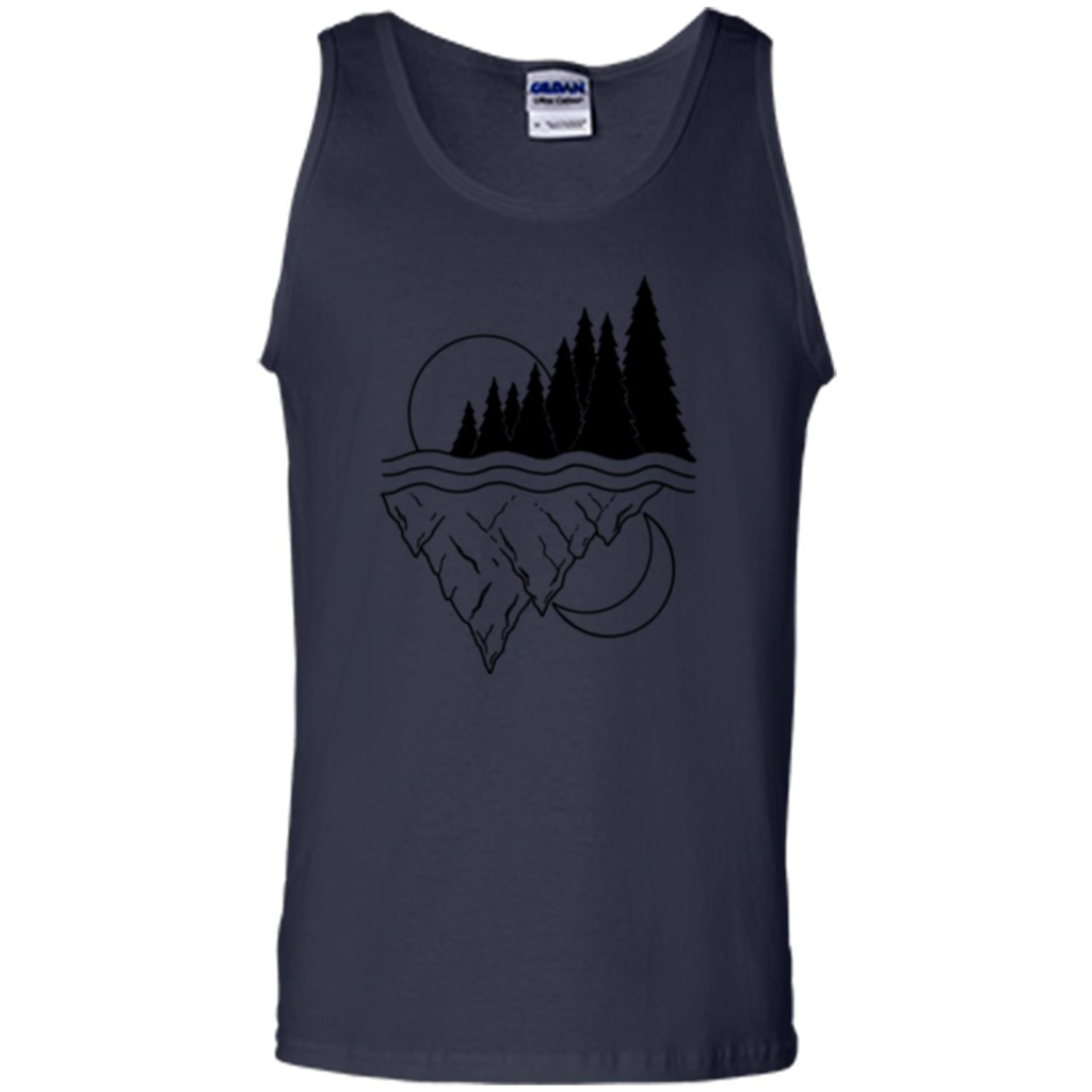 Nature Merged Moon And Sun T-shirt Navy