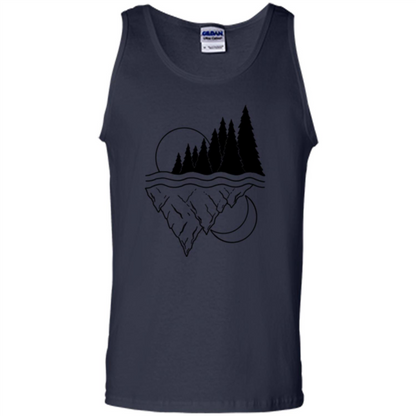 Nature Merged Moon And Sun T-shirt Navy
