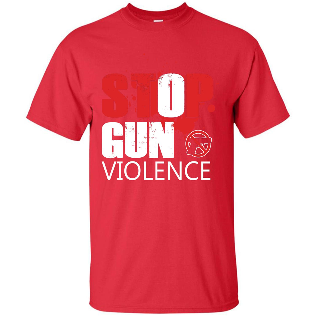 Gun T-shirt Stop Gun Violence T-shirt Red