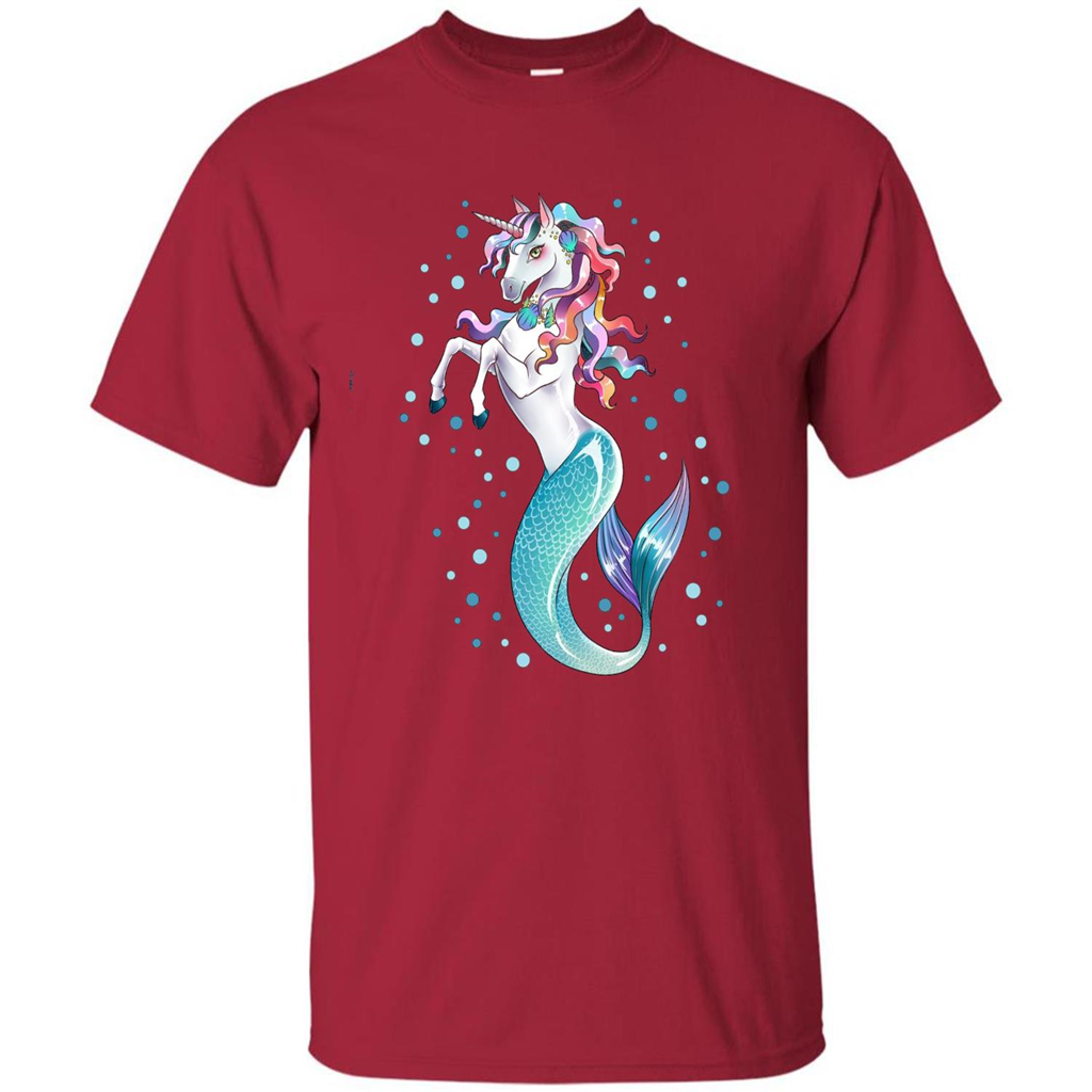 Unicorn Mermaid Mermicorn Cute T-Shirt Cardinal