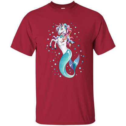 Unicorn Mermaid Mermicorn Cute T-Shirt Cardinal