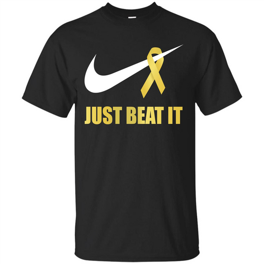 Cancer Awareness T-shirt Just Beat It T-shirt Black