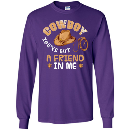 Cowboy You've Got a Friend in Me T-shirt Purple