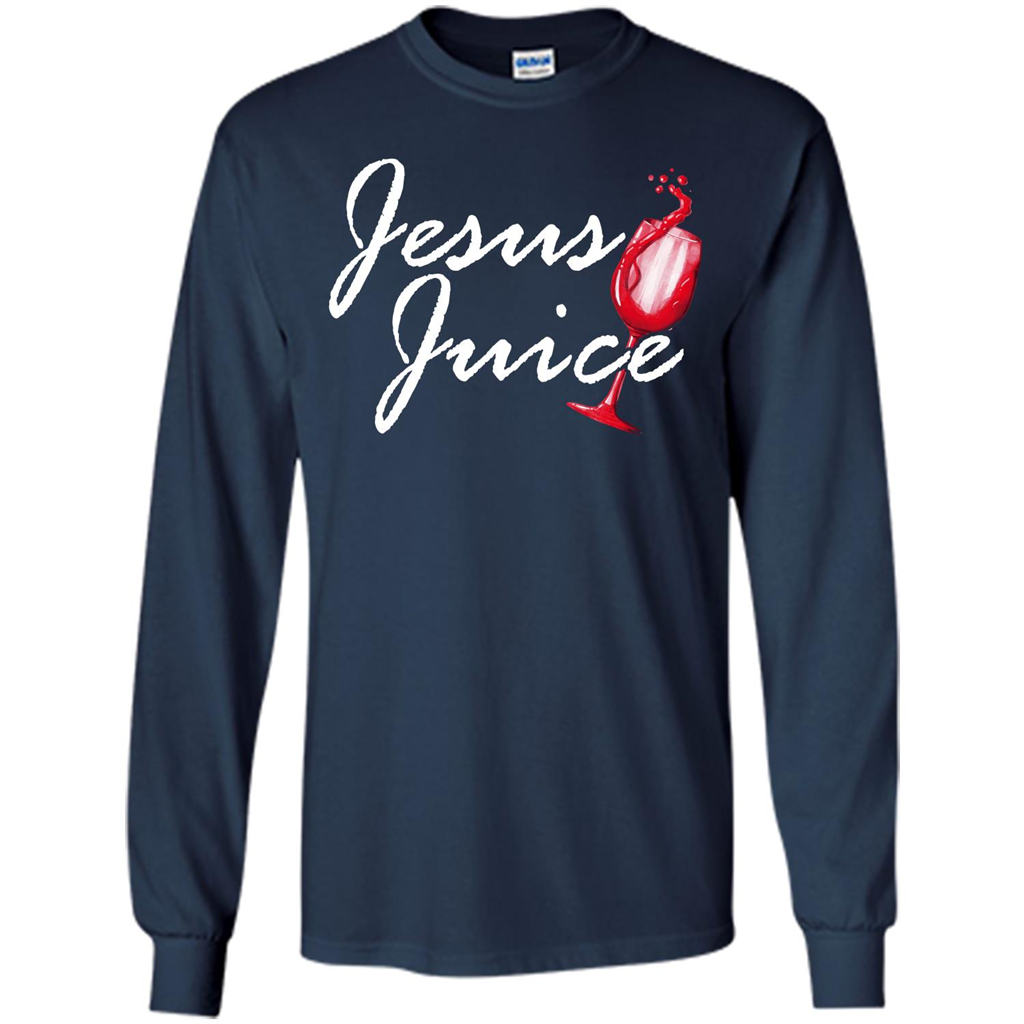 Wine T-shirt Jesus Juice Navy