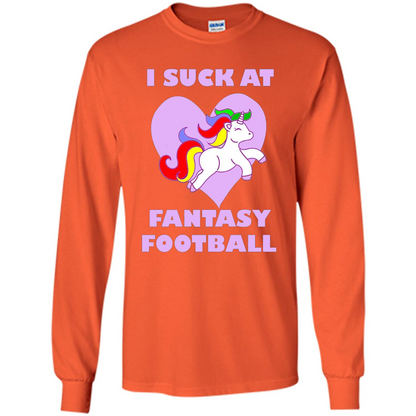 I Suck At Fantasy Football T-shirt Orange