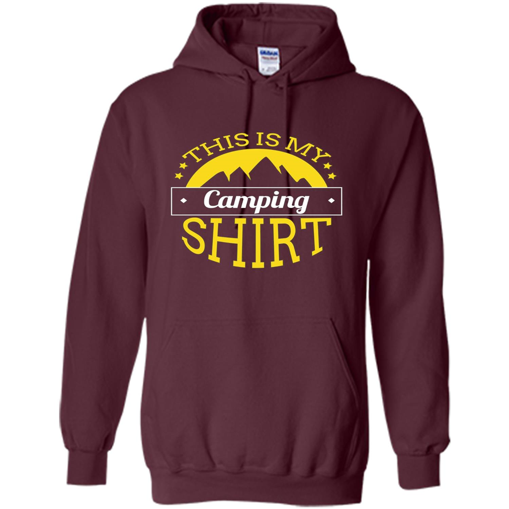 This Is My Camping T-Shirt For Hiking And Exploring Maroon