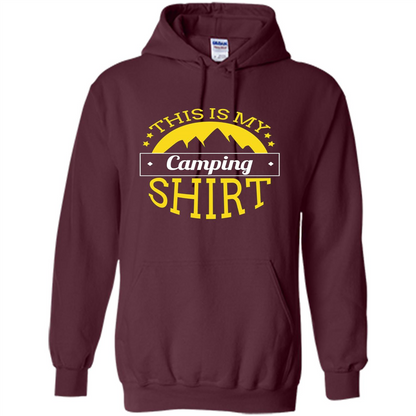 This Is My Camping T-Shirt For Hiking And Exploring Maroon