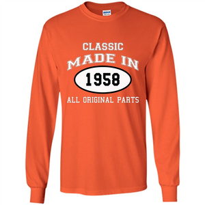 Birthday Gift T-shirt Classic Made In 1958 All Original Parts T-shirt