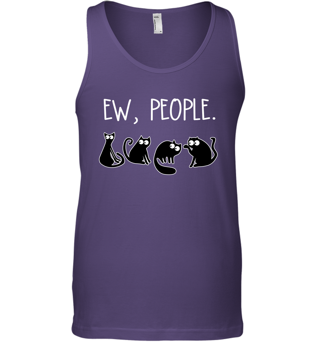 Cats Saying Ew People Cat Lovers Shirt Tank Top Purple