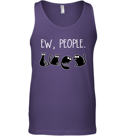 Cats Saying Ew People Cat Lovers Shirt Tank Top Purple