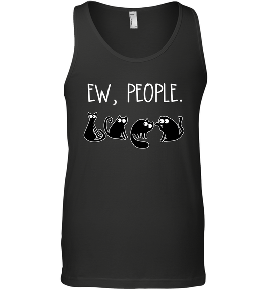 Cats Saying Ew People Cat Lovers Shirt Tank Top Black