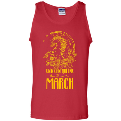 March Unicorn T-shirt Unicorn Queens Are Born In March Red