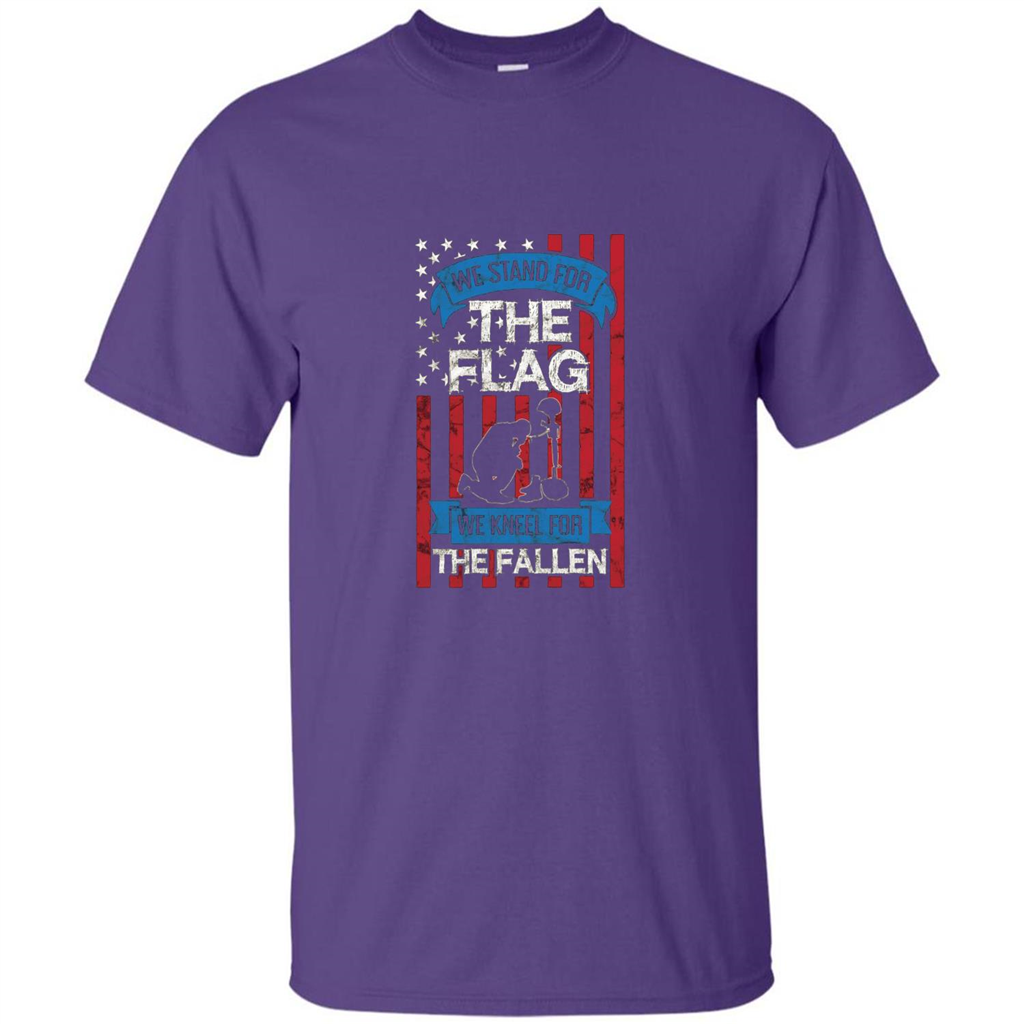 Patriotic T-shirt Stand for the Flag Kneel for the Fallen Purple