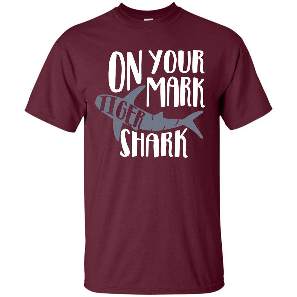 Tiger Shark T-shirt On Your Mark Tiger Shark T-shirt Maroon