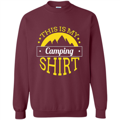 This Is My Camping T-Shirt For Hiking And Exploring Maroon