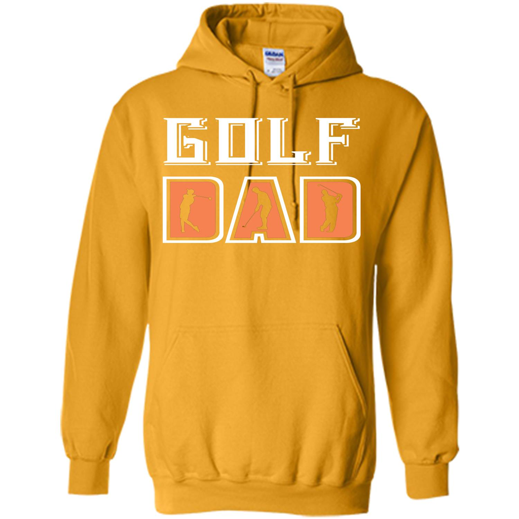 Golf Lover T-shirt Golf Dad Gold