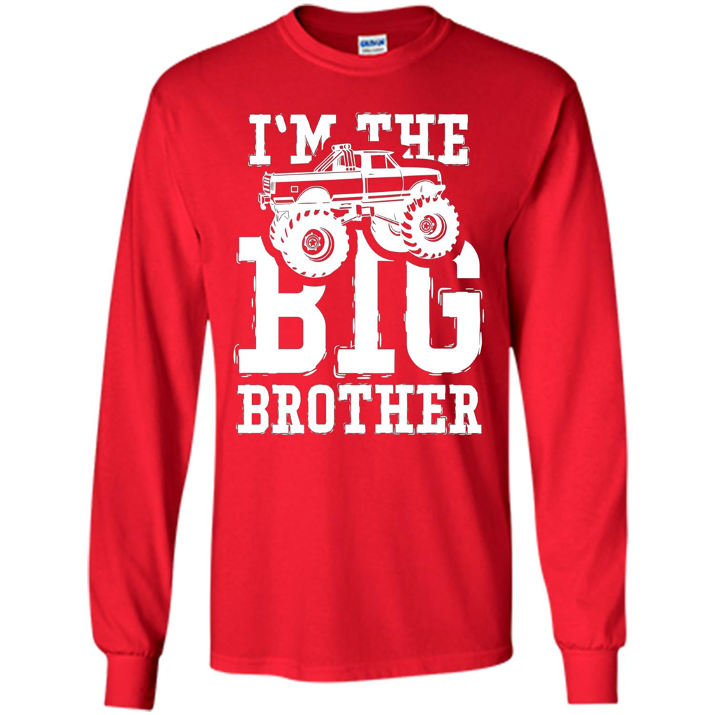 I'm The Big Brother Monster Truck T-shirt Red