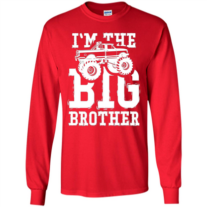 I'm The Big Brother Monster Truck T-shirt Red